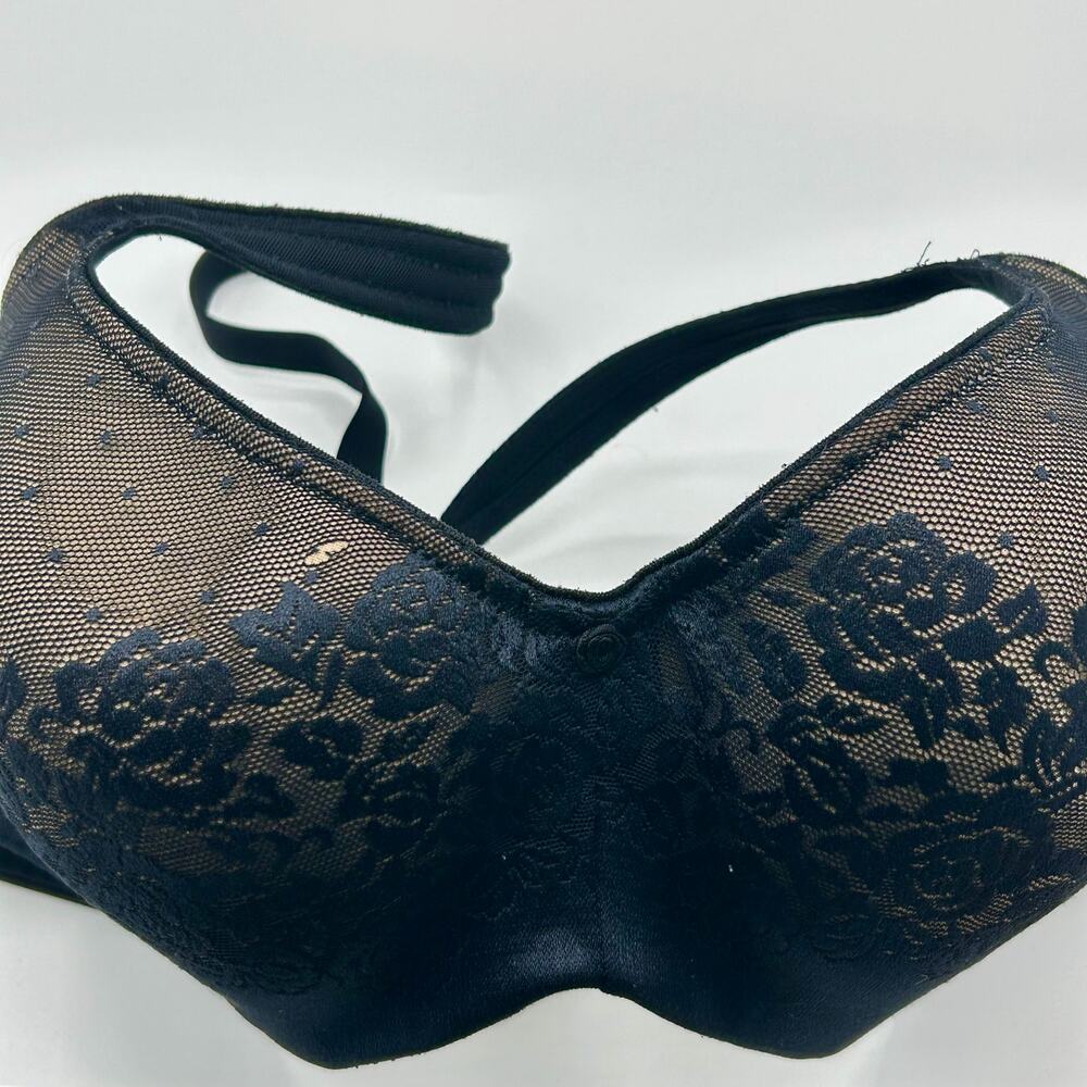 Soma Stunning Support Balconette Bra 38D Black Lace Underwire - Picture 8 of 16